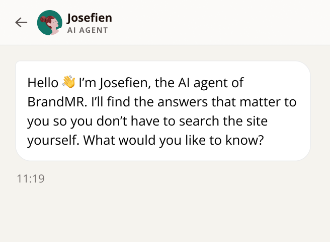 AI Agent Josefien from BrandMR