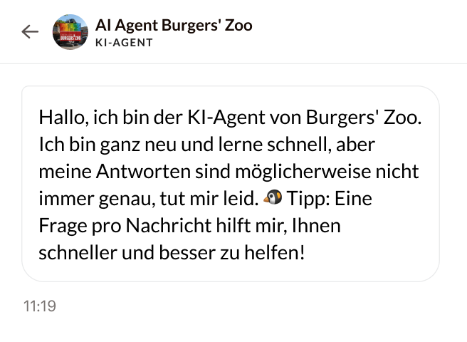 KI-Agent Burgers' Zoo KI-Agent Burgers' Zoo
