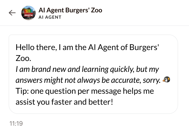 AI Agent Burgers' Zoo AI Agent Burgers' Zoo