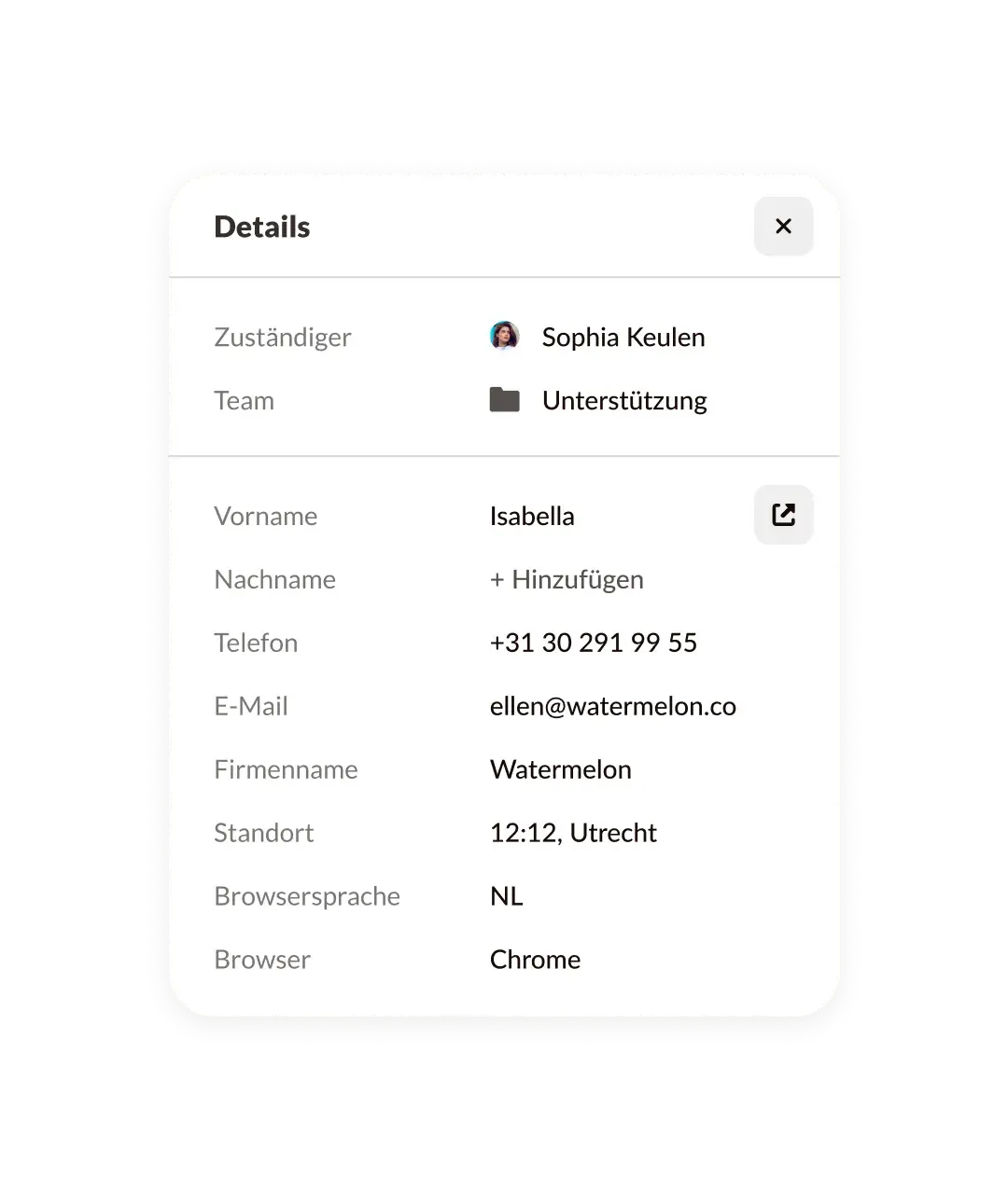 Kundendetails Kundendetails