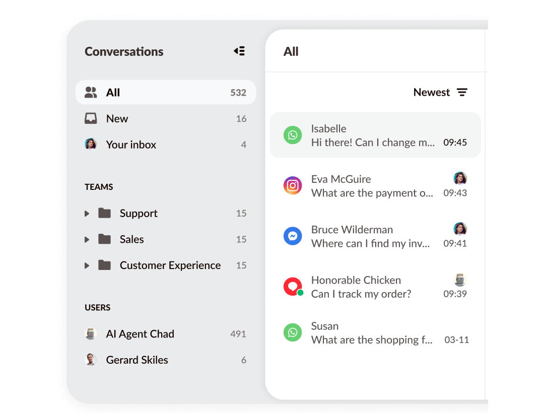 Conversation filters