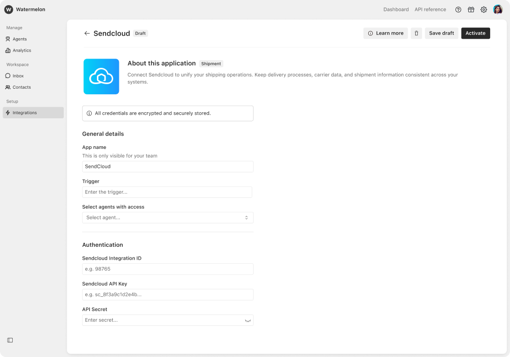 Sendcloud integration platform Sendcloud integration platform